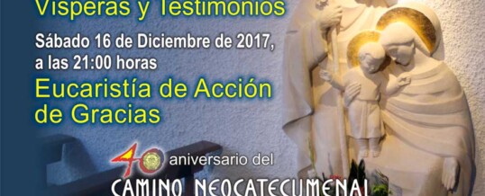 Celebración del 40 aniversario del Camino Neocatecumenal